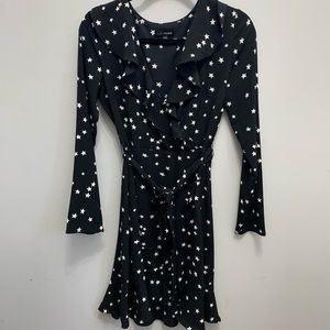 Lucy Paris Star Print Wrap Dress